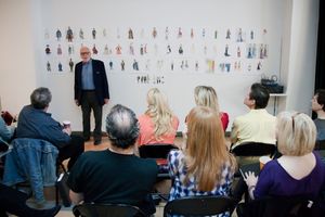 Hal Prince with the cast and crew of Paradise Found Photo