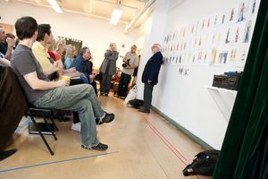 Hal Prince with the cast and crew of Paradise Found Photo