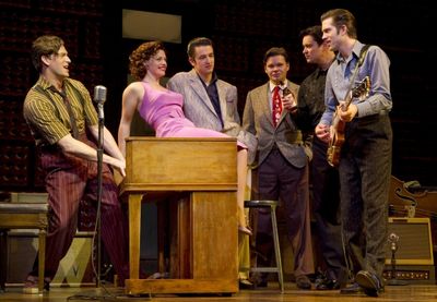 Levi Kreis, Elizabeth Stanley, Eddie Clendening, Hunter Foster, Lance Guest and Rober Photo