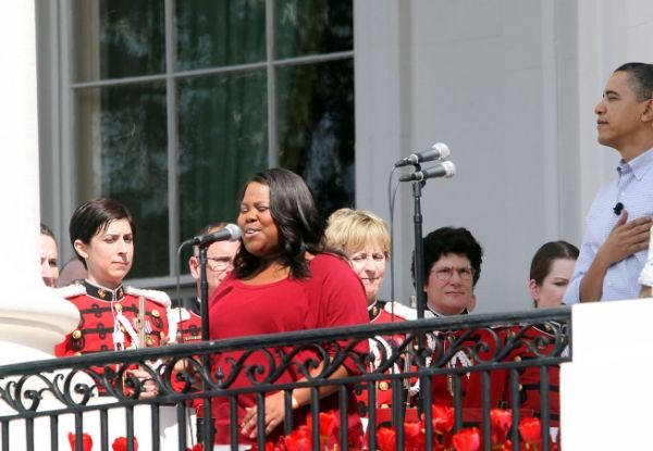 Amber Riley and President Barack Obama Photo