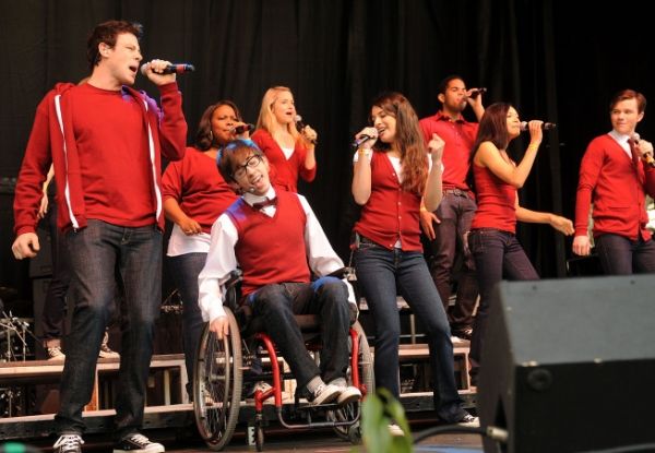 Cory Monteith, Amber Riley, Kevin McHale, Dianna Agron, Lea Michele, Dijon Talton, Na Photo
