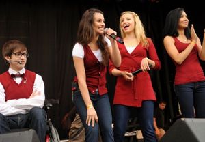 Kevin McHale, Lea Michele, Dianna Agron and Naya Rivera @ BroadwayWorld Kevin McHale, Lea Michele, Dianna Agron and Naya Rivera Photo