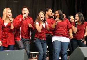 Dianna Agron, Cory Monteith, Lea Michele, Dijon Talton, Amber Riley, Naya Rivera and  Photo