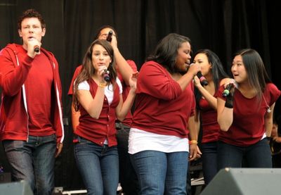 Cory Monteith, Lea Michele, Dijon Talton, Amber Riley, Naya Rivera and Jenna Ushkowit Photo