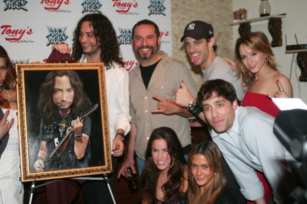 Constantine Maroulis and Rock of Ages cast members at 