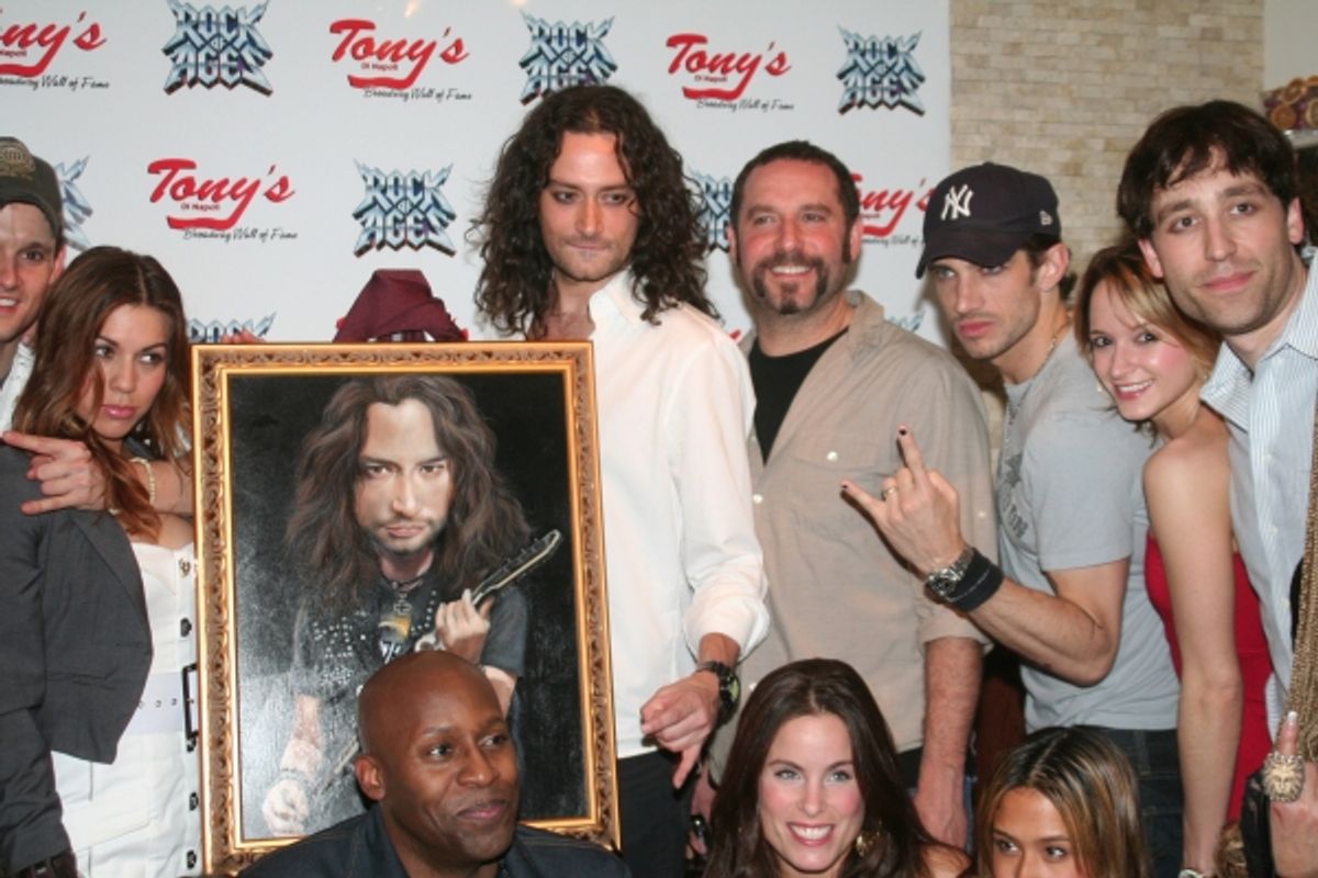 Constantine Maroulis and Rock of Ages cast members at 
