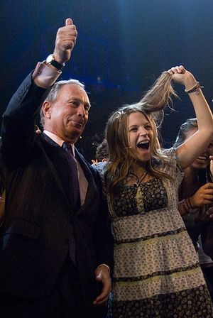 Mayor Michael Bloomberg and Vanessa Ray Photo