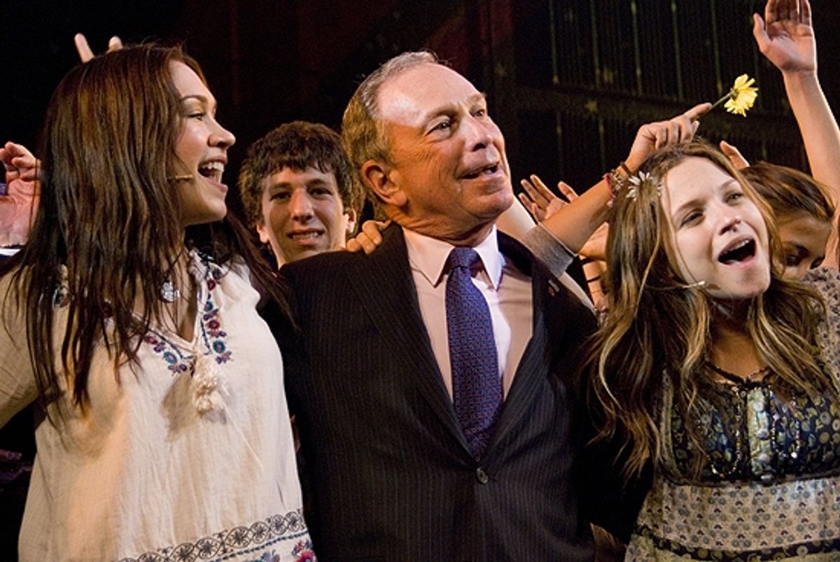 Diana DeGarmo, Mayor Michael Bloomberg and Vanessa Ray at 