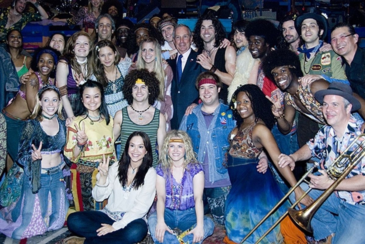 Mayor Michael Bloomberg and the Cast of HAIR at 