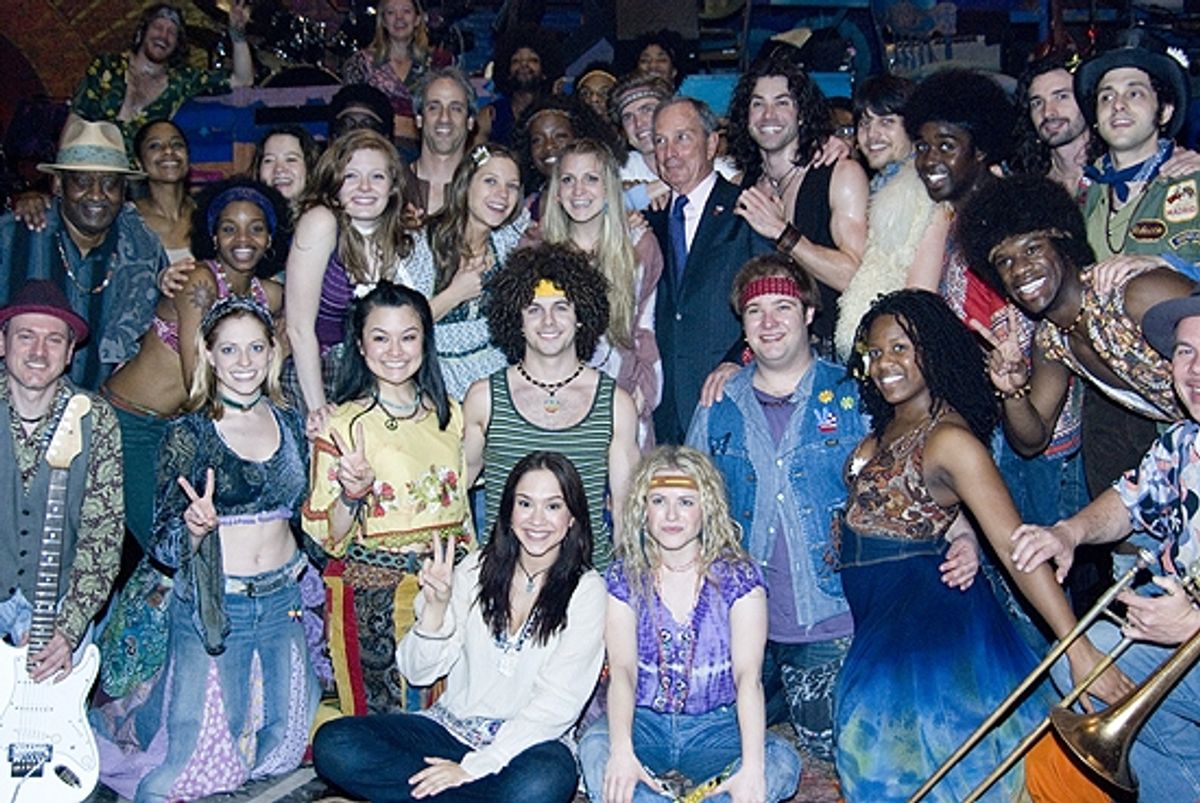 Mayor Michael Bloomberg and the Cast of HAIR at 
