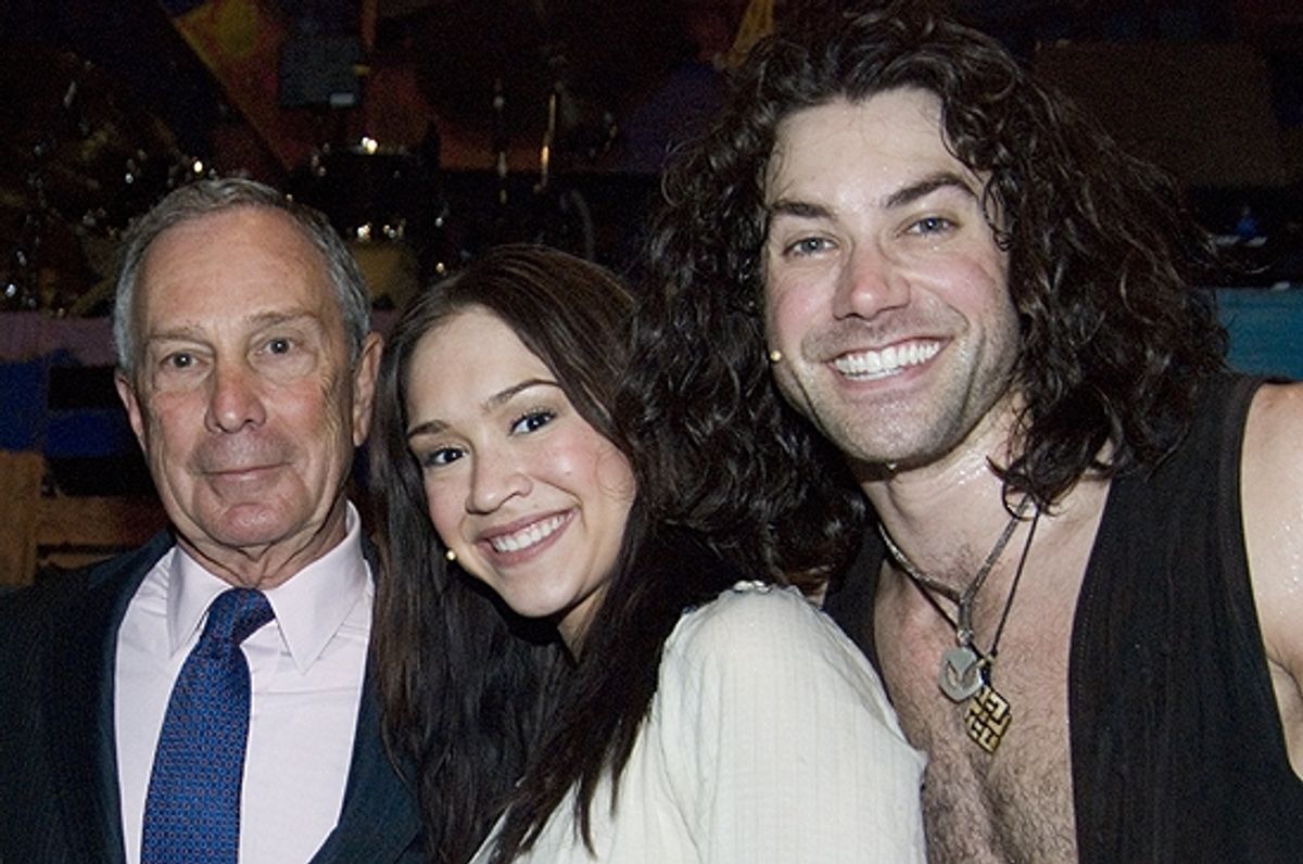 Mayor Michael Bloomberg, Diana DeGarmo and Ace Young at 