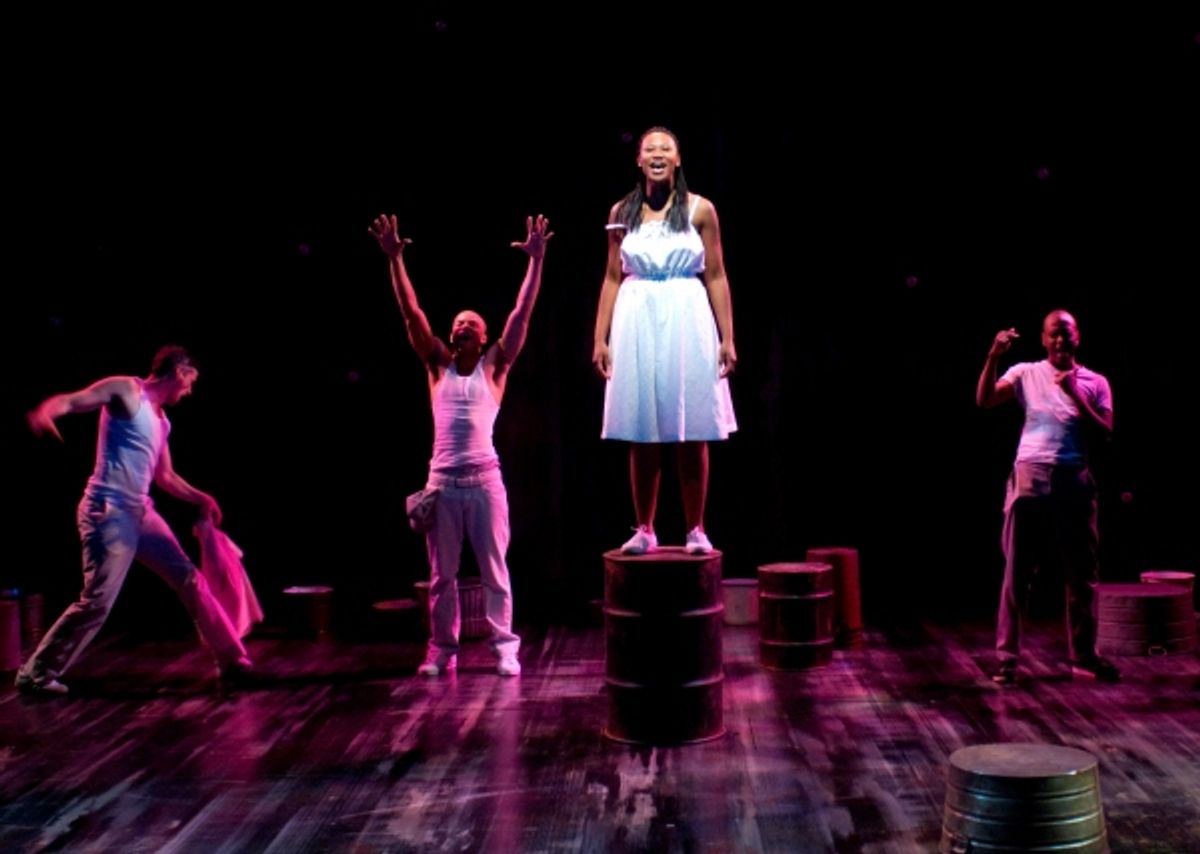 Alana Arenas (center) and the cast at 