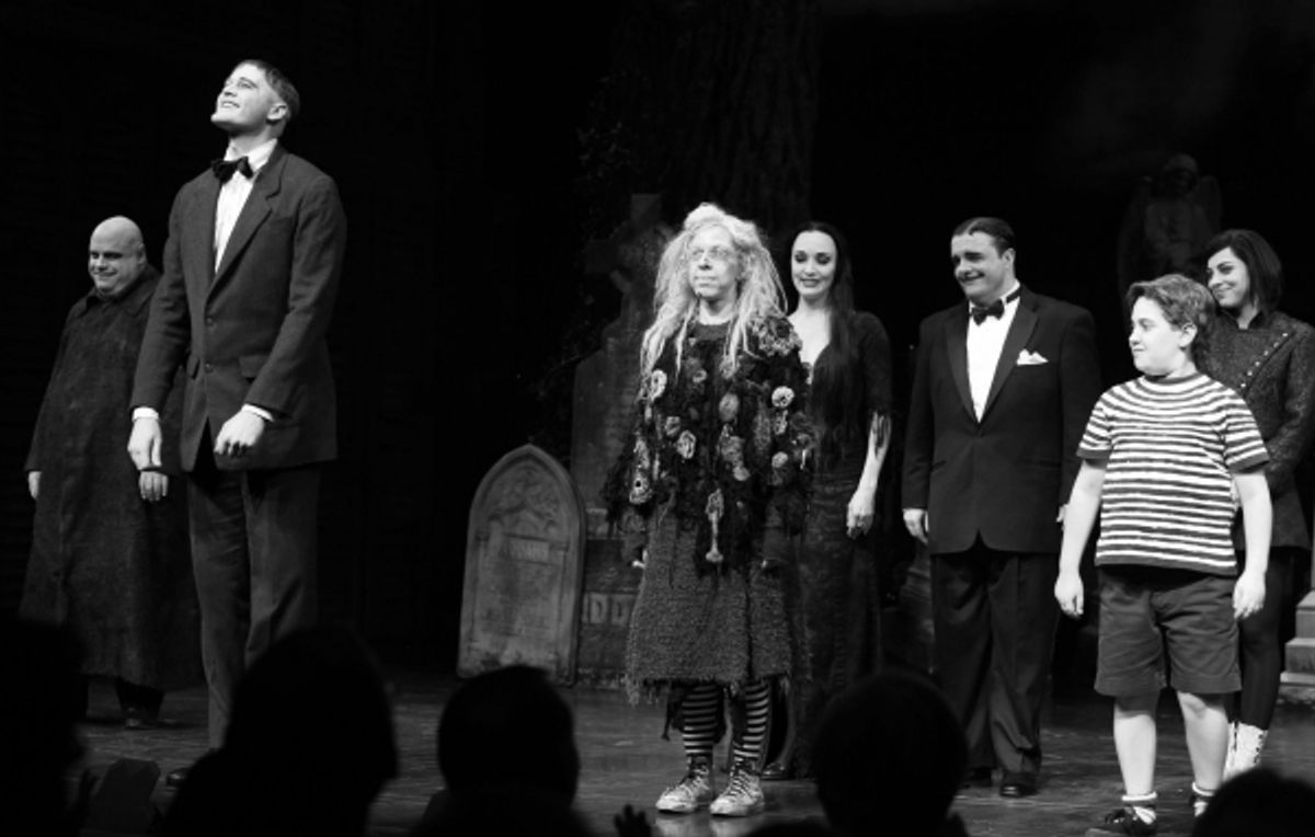 Kevin Chamberlain, Zachary James, Jackie Hoffman, Bebe Neuwirth, Nathan Lane, Adam Riegler, Krysta Rodriguez at 