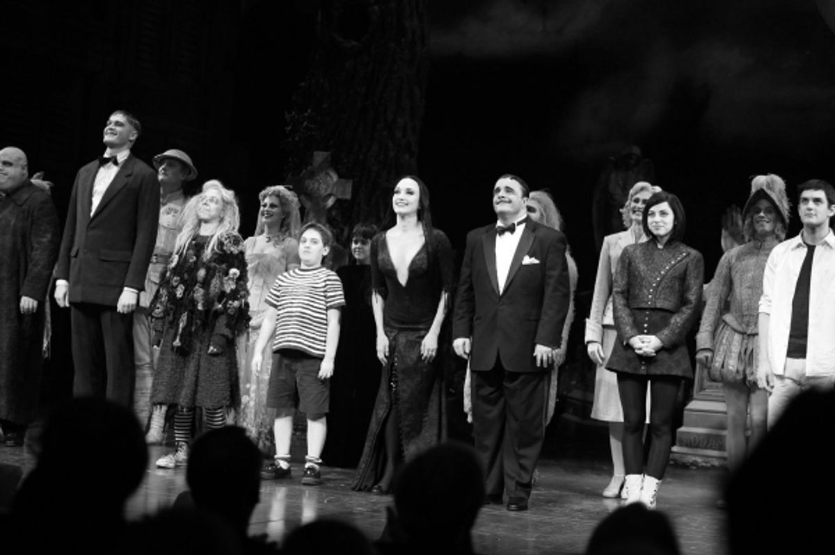 Kevin Chamberlain, Zachary James, Jackie Hoffman, Bebe Neuwirth, Nathan Lane, Adam Riegler, Krysta Rodriguez, Wesley Taylor at 