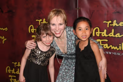 Charlotte d'Amboise with her children Shelby and Josie Photo