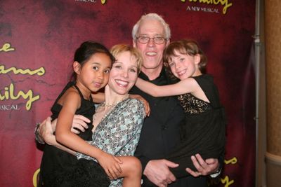 Charlotte d'Amboise, Terrence Mann and their children Josie and Shelby Photo