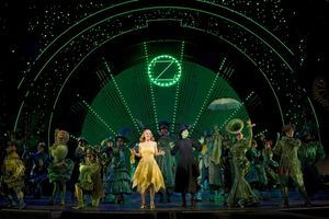 Katie Rose Clarke, Mandy Gonzalez and the WICKED Company Photo