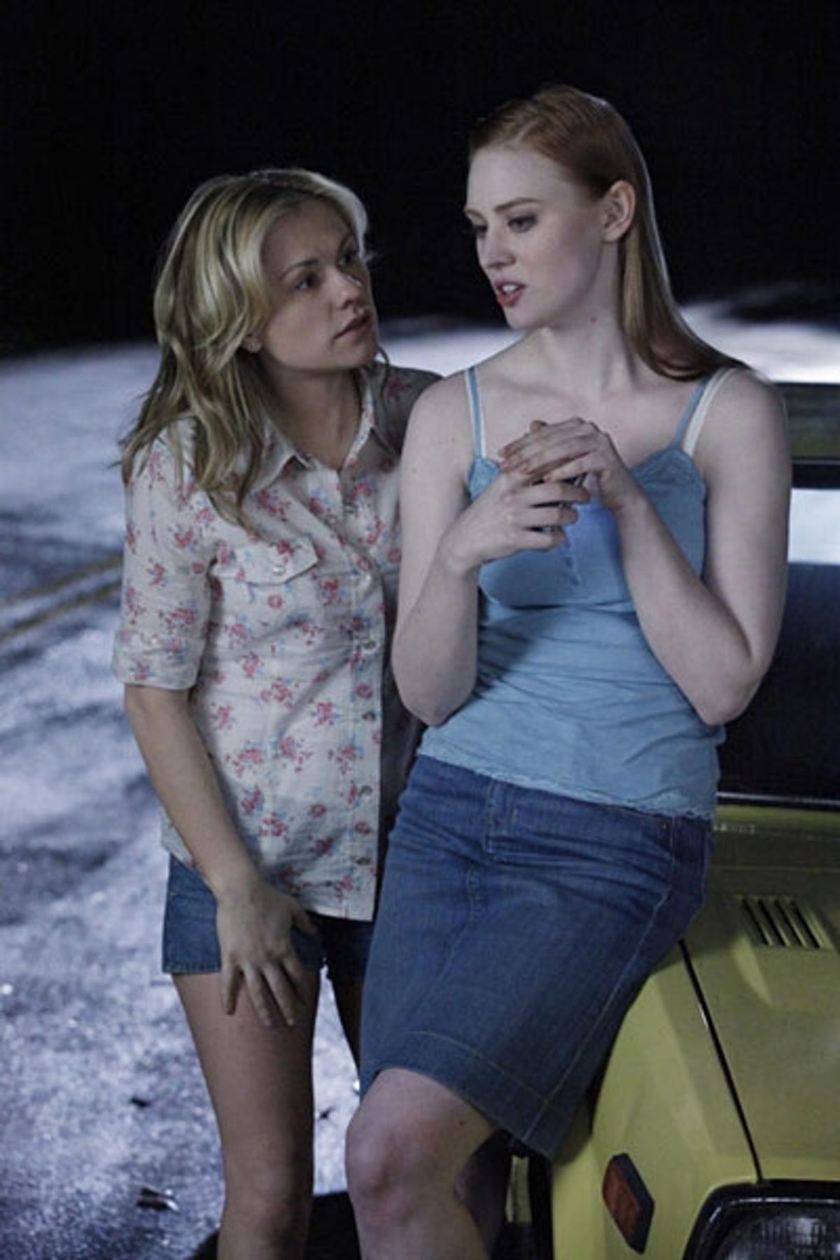 Deborah Ann Woll and Anna Paquin at 