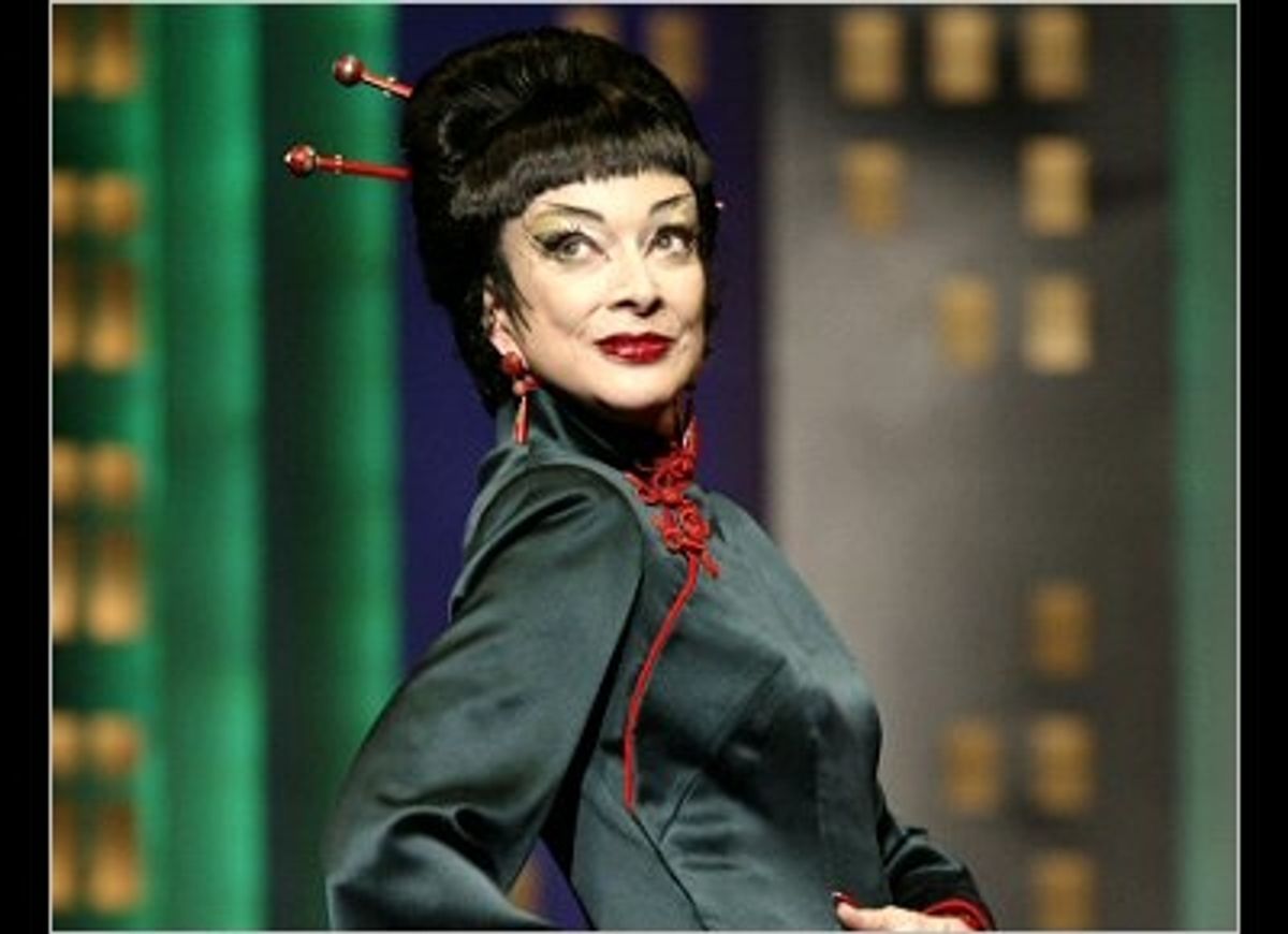 Dixie Carter stars as Ms. Meers in the Broadway production of Thoroughly Modern Millie at the Marquis Theatre (2004). at 