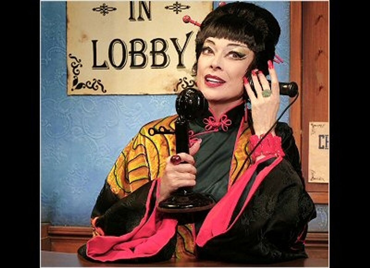 Dixie Carter stars as Ms. Meers in the Broadway production of Thoroughly Modern Millie at the Marquis Theatre (2004). at 