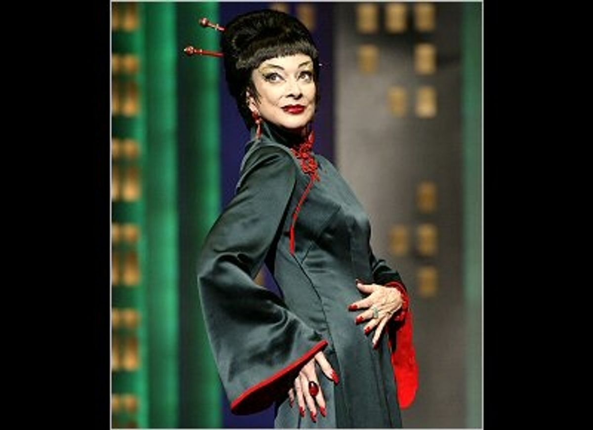 Dixie Carter stars as Ms. Meers in the Broadway production of Thoroughly Modern Millie at the Marquis Theatre (2004). at 