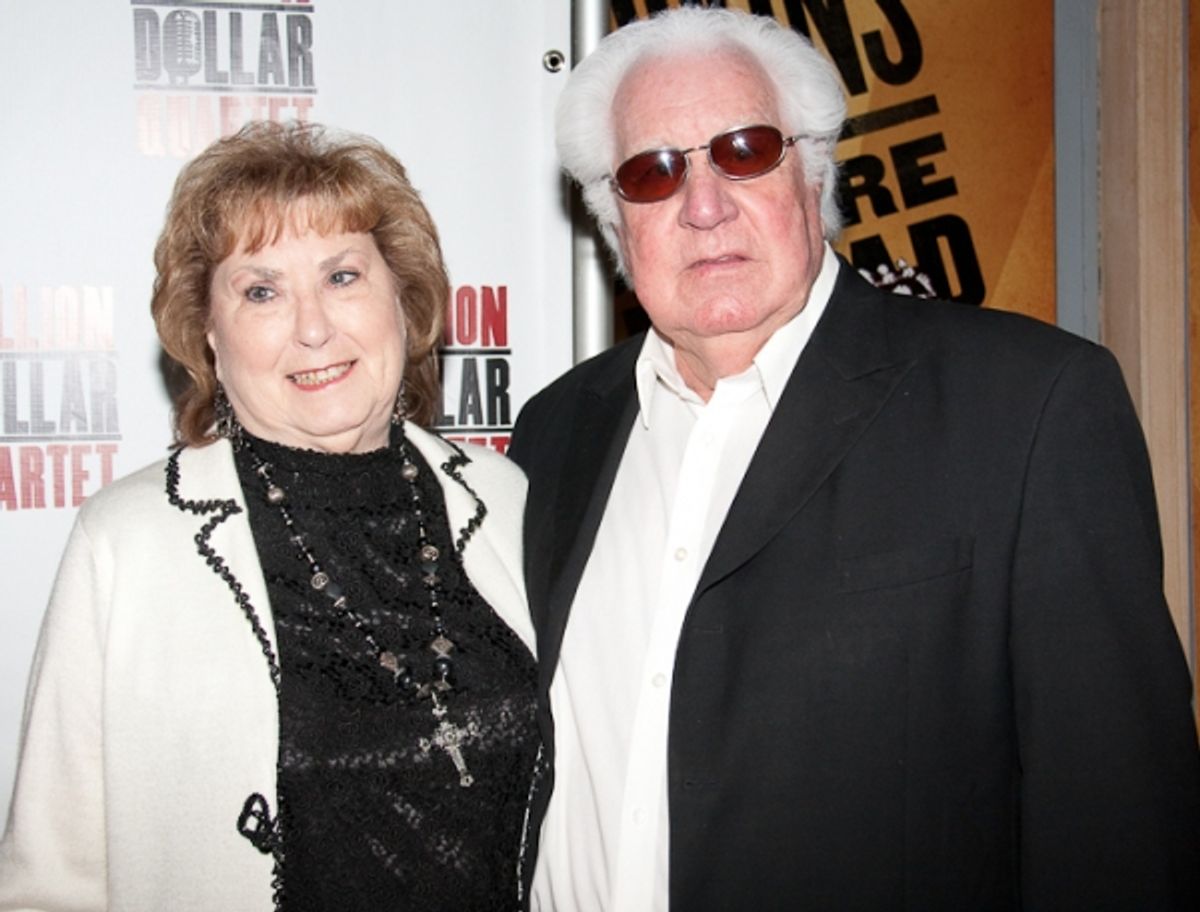 Elvis Presley's drummer WS 'Fluke' Holland with Wife Joyce Holland at 