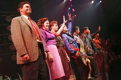 Hunter Foster, Elizabeth Stanley, Levi Kreis, Robert Britton Lyons, Eddie Clendening, Photo