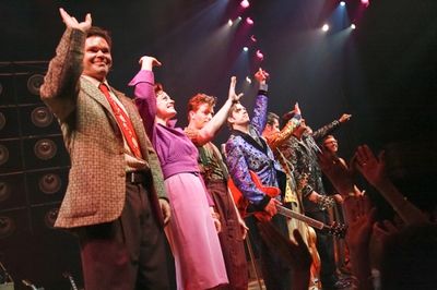 Hunter Foster, Elizabeth Stanley, Levi Kreis, Robert Britton Lyons, Eddie Clendening, Photo