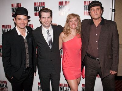 Hunter Foster, Robert Britton Lyons, Elizabeth Stanley, and Lance Guest Photo