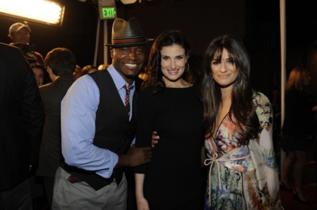 Taye Diggs, Idina Menzel & Lea Michele at 