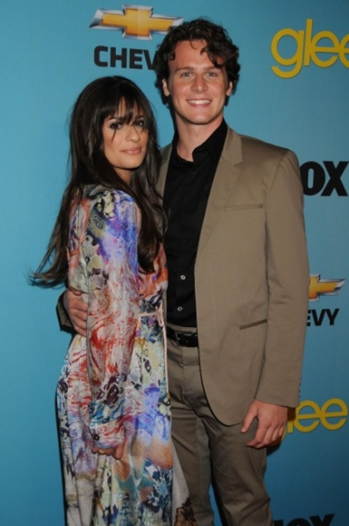 Lea Michele and Jonathan Groff at 