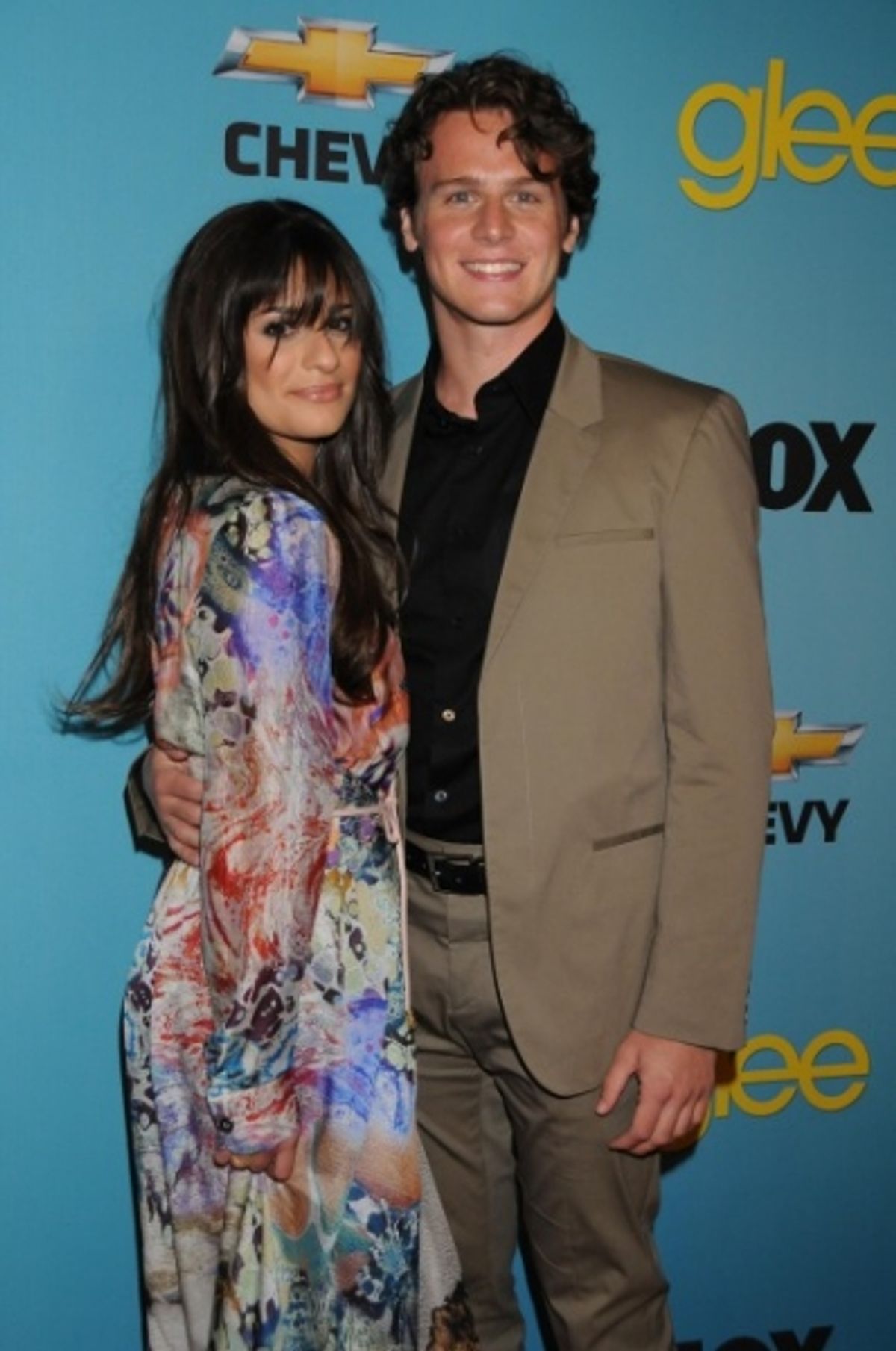 Lea Michele and Jonathan Groff at 