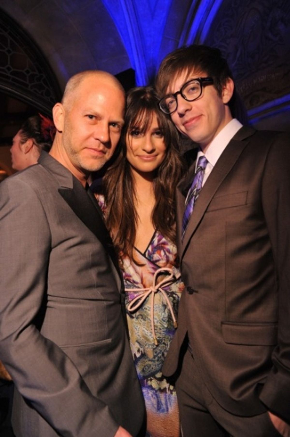 Executive producer Ryan Murphy and cast members Lea Michele and Kevin McHale at 