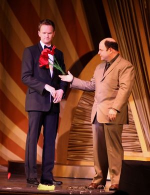 Host/Producer Neil Patrick Harris and color commentator, Jason Alexander
@ BroadwayWorld Host/Producer Neil Patrick Harris and color commentator, Jason Alexander
Photo