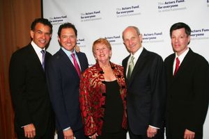Brian Stokes Mitchell, Kevin McCollum, Abby Schroeder, Jonathan Tisch and Michael A.  Photo