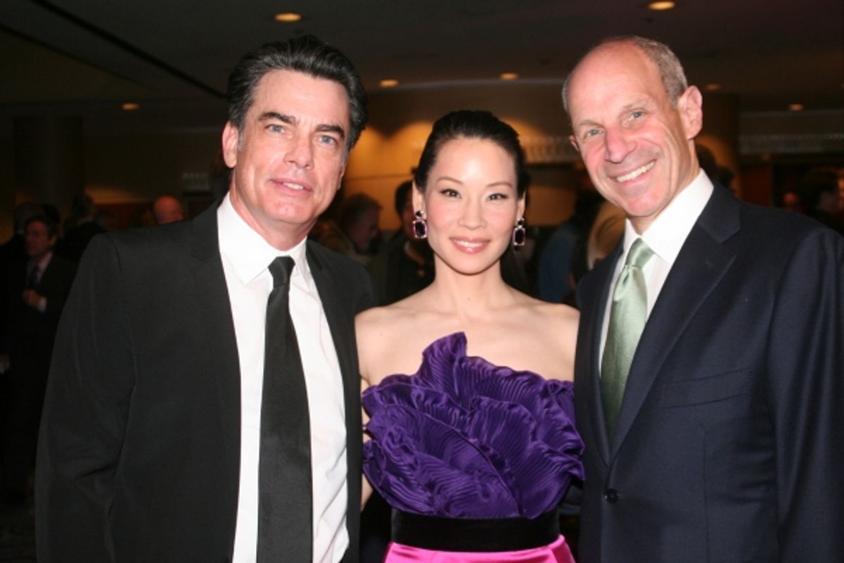 Peter Gallagher, Lucy Liu and Jonathan Tisch at 