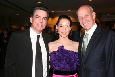 Peter Gallagher, Lucy Liu and Jonathan Tisch Photo