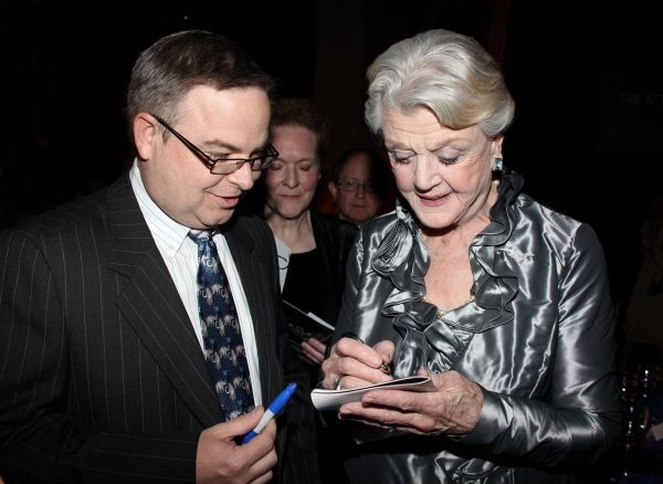 Angela Lansbury with Signature Theatre Subscription member George Schubert Photo