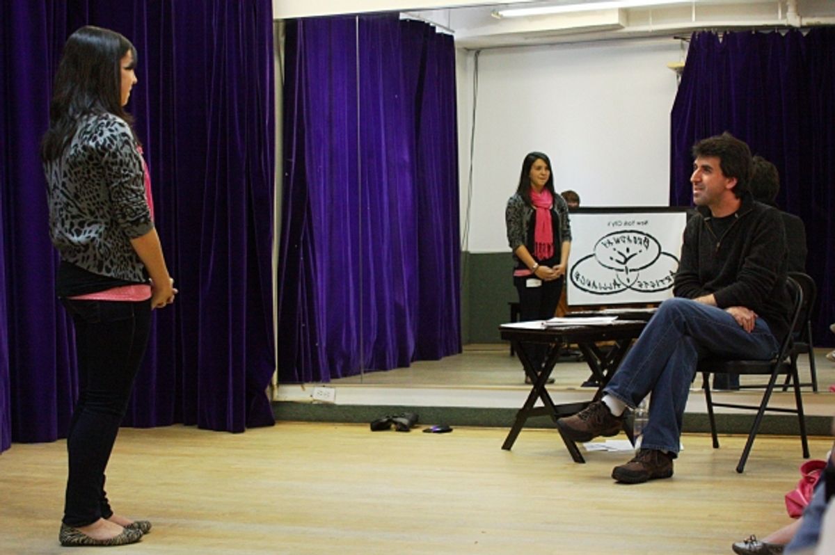 BAA Student Nickie Nittoli working with Jason Robert Brown at 