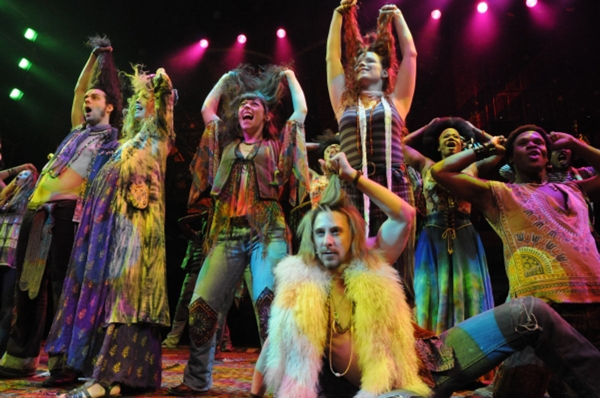 Kacie Sheik and the cast of HAIR at 