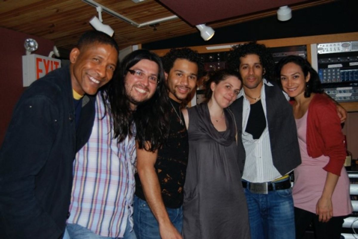 William Cepeda, Jaime Lozano, Corbin Bleu, with assistant creative/executive producer Heather Hogan, Creative/Exceutive Producer Luis Salgado, Co-Director of R.Evolucion Latina Gabriela Garcia. at 