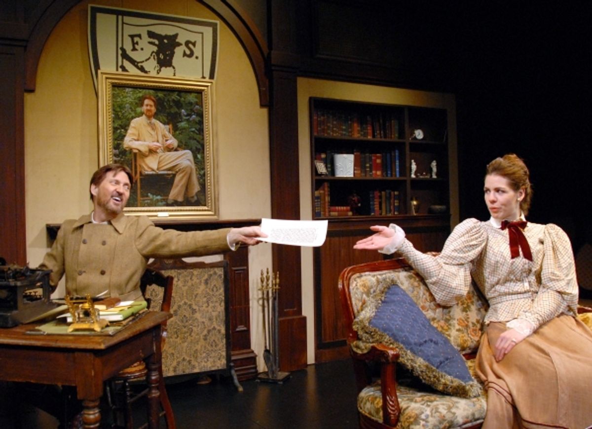 Warren Kelley as Bernard Shaw and Claire Warden  at 