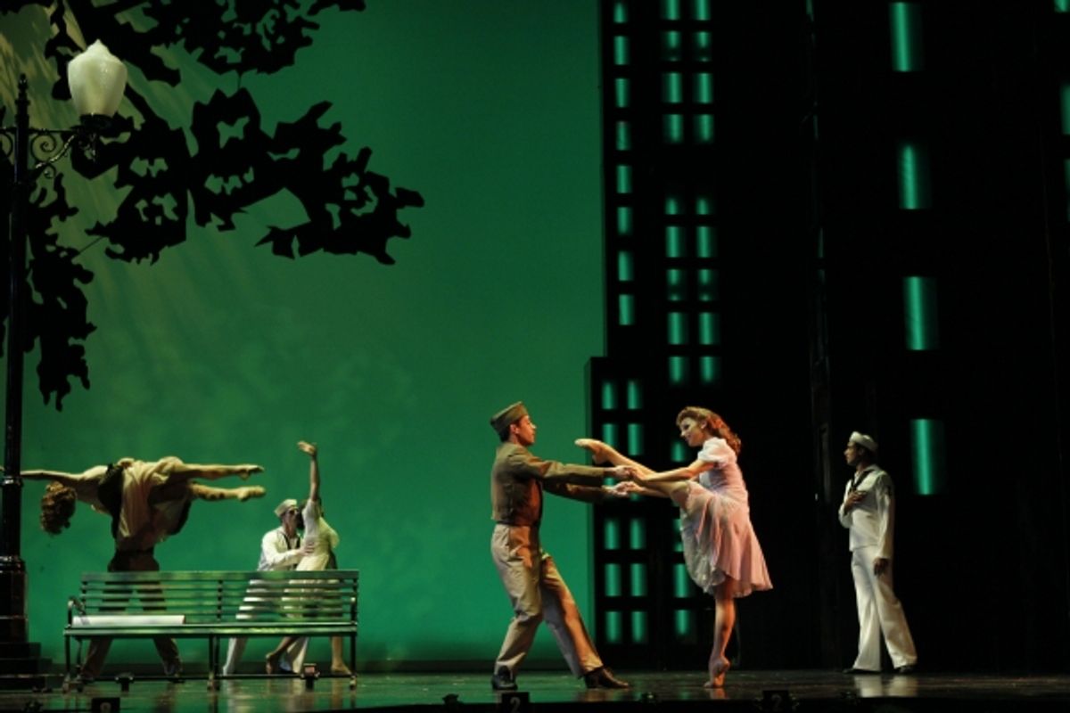 Sailor Gabey (Joe Aaron Reid, far right) finds New York can be a 'Lonely Town' when you're the only boy who doesn't have a girl at 