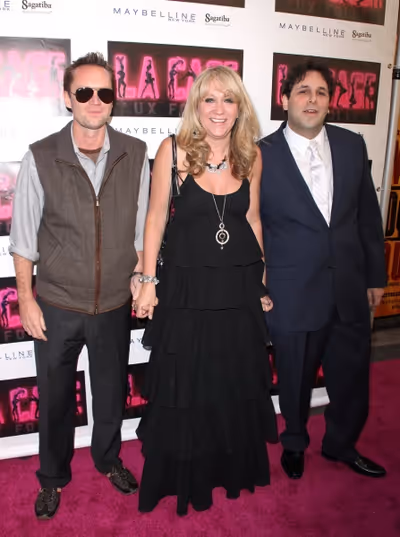 Michael Riedel, Sonia Friedman and David Babani Photo