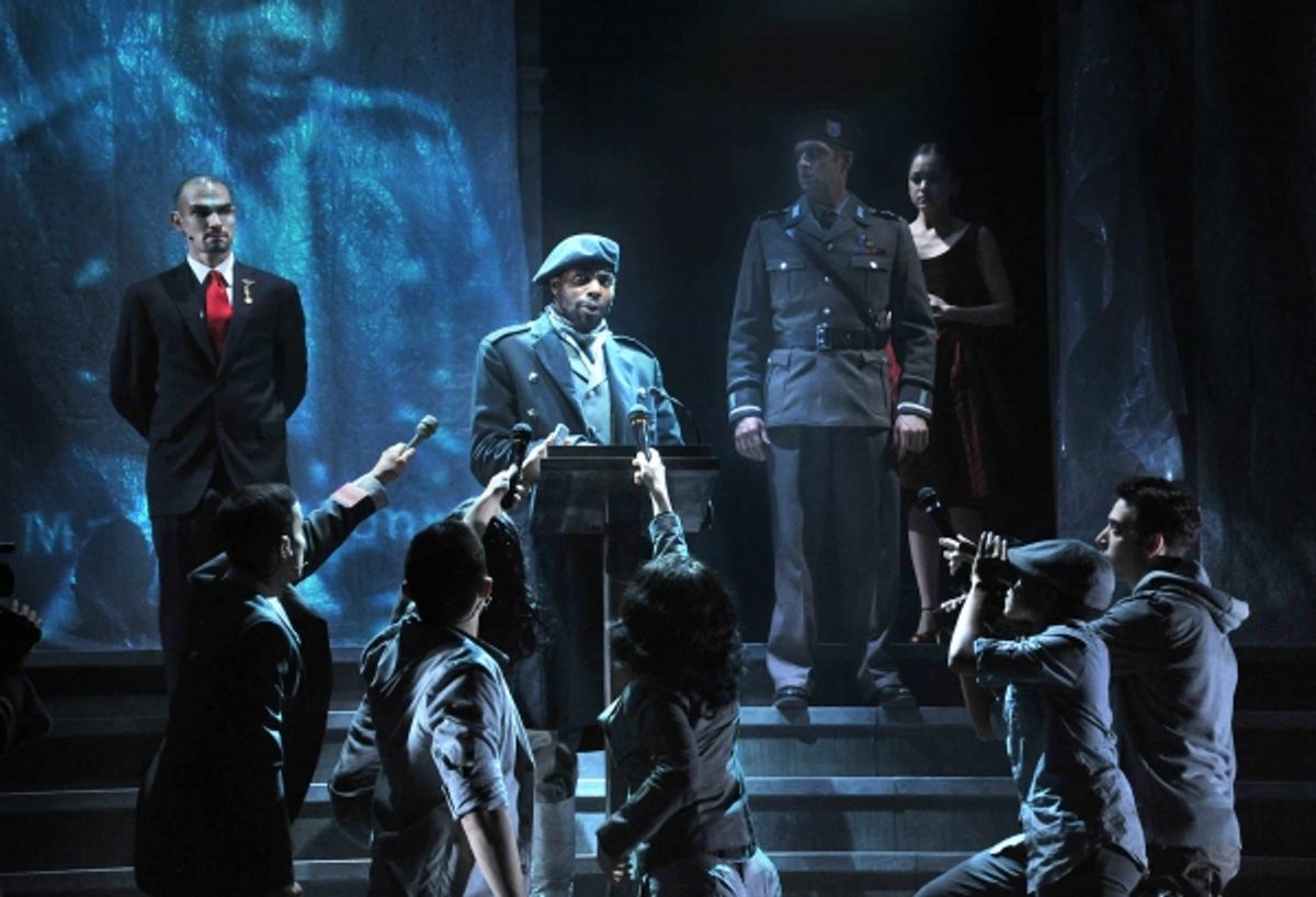 (left to right) Javier MuÃ�'Â±oz, Clifton Duncan, Colin Hanlon, Andrea Goss and company at 