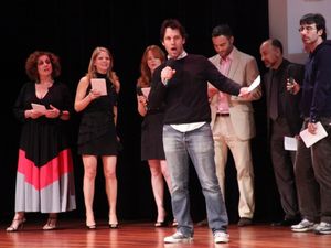 Mary Testa, David Alan Basche, Kelli O'Hara, Lauren Ambrose, Paul Rudd, Ned Eisenberg Photo