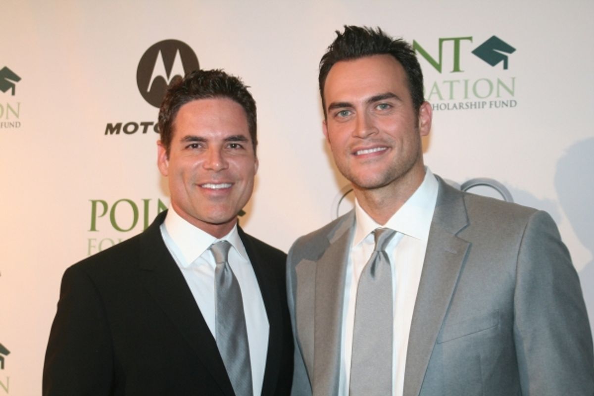 Jorge Valencia and Cheyenne Jackson at 
