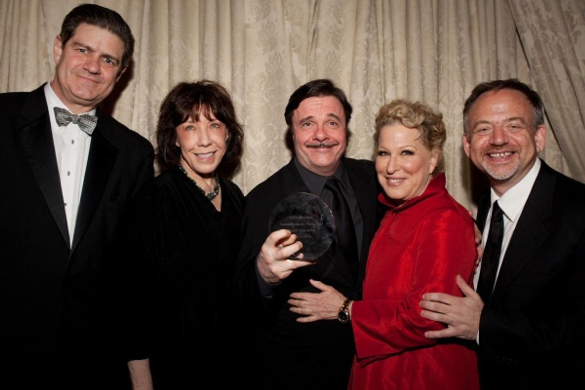 Jim Turly, Lily Tomlin, Nathan Lane, Bette Middler and Marc Shaiman at 