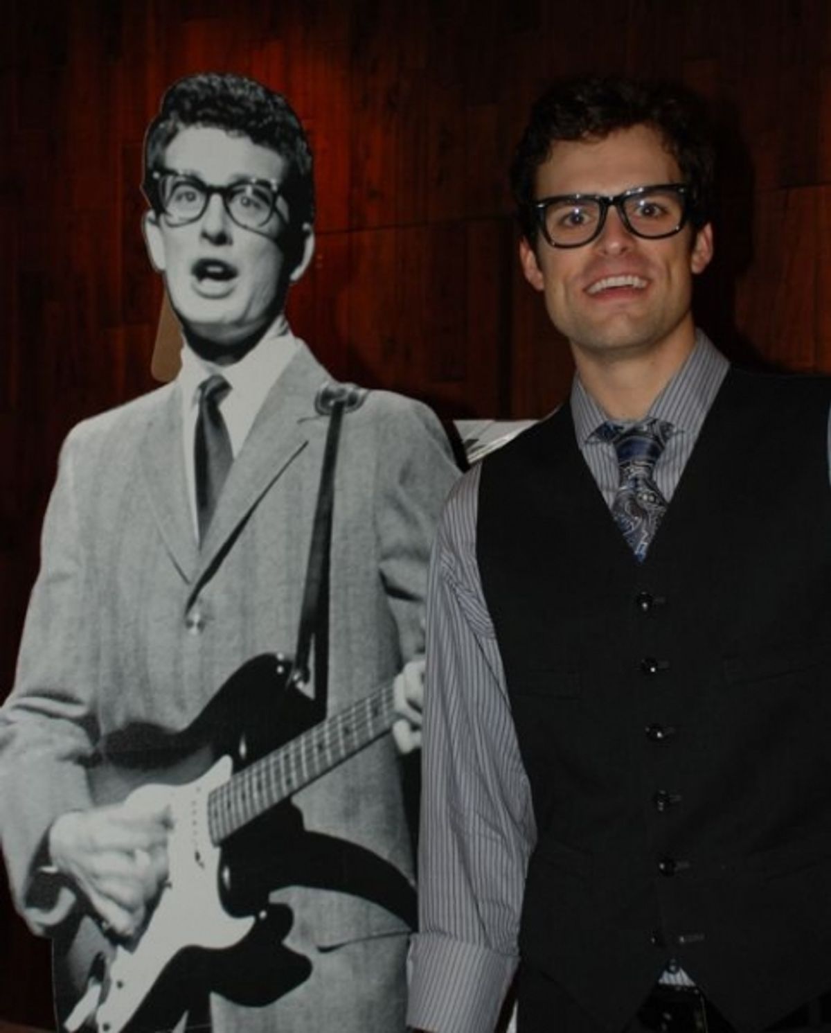 Buddy Holly standup with actor/musician Brandon Albright who plays Buddy in the show at 
