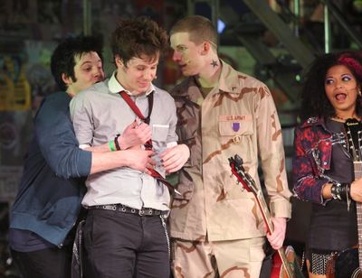 Michael Esper, John Gallagher Jr., Stark Sands and Rebecca Naomi Jones Photo